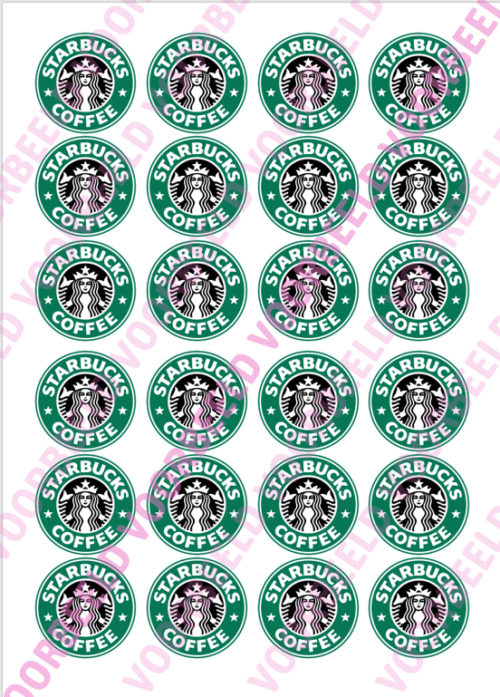 Starbucks logo 24 cupcakes bij cake, bake & love 5