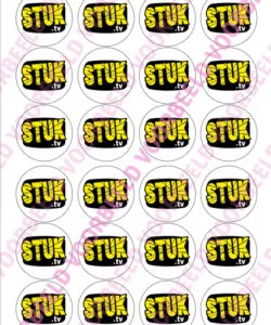 Eetbare Cupcakeprint Stuk TV - 24 cupcake rondjes