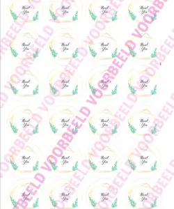 Eetbare Cupcakeprint Thank You 1 - 24 cupcake rondjes