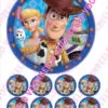 Eetbare taartprint toy story 1 - 18 cm rond + 8 cupcake rondjes bij cake, bake & love 1