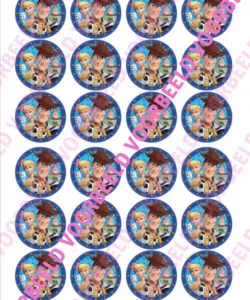 Eetbare Cupcakeprint Toy Story 1 - 24 cupcake rondjes