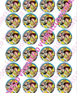 Eetbare Cupcakeprint Toy Story 2 - 24 cupcake rondjes