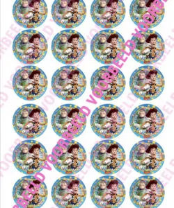 Eetbare Cupcakeprint Toy Story 4 - 24 cupcake rondjes
