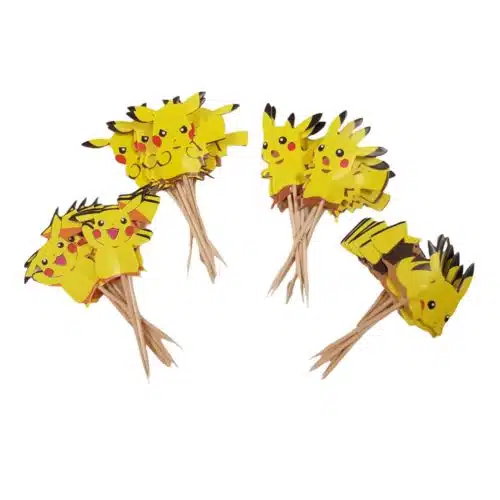 Pikachu cupcake prikkers 24 stuks