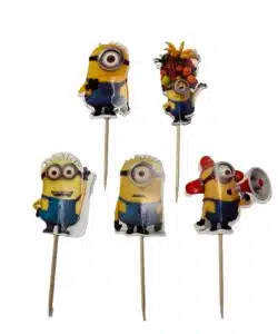 Minions cupcake prikkers 24 stuks