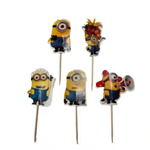 Minions cupcake prikkers 24 stuks