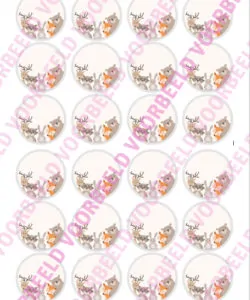 Eetbare Cupcakeprint Woodland Animals 2 - 24 cupcake rondjes