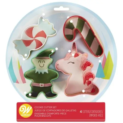 Wilton cookie cutter snow globe set/4