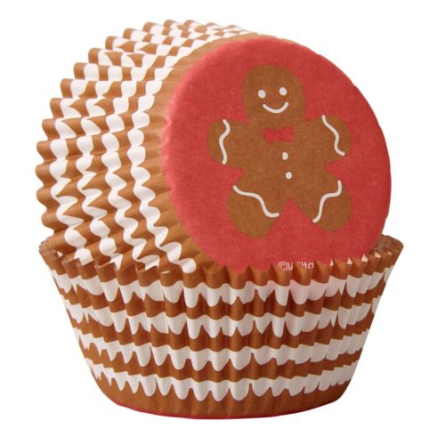 Wilton baking cups gingerbread boy pk/75 bij cake, bake & love 6