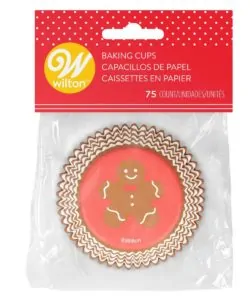 Wilton Baking Cups Gingerbread Boy pk/75
