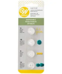 Wilton Disposable Tip Set/4 (#3, #18, #6, #21)