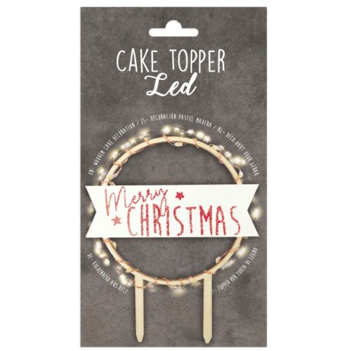 Scrapcooking caketopper met lichtjes merry christmas bij cake, bake & love 5