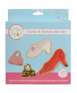 Cake Star Cutter & Texture Mat Set - Bags & Shoes