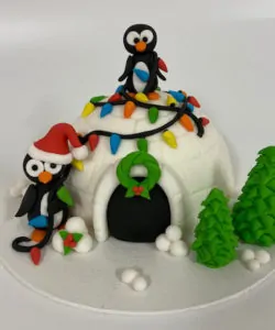 Alternative view of Kerst Iglo Taartje Pakket + stap-voor-stap instructiefilmpje (inclusief bakvorm)