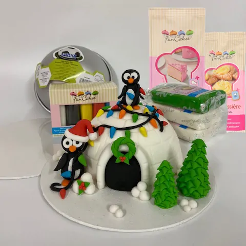 Kerst iglo taartje pakket + stap-voor-stap instructiefilmpje (inclusief bakvorm) bij cake, bake & love 5 Kerst iglo taartje pakket + stap-voor-stap instructiefilmpje (inclusief bakvorm)