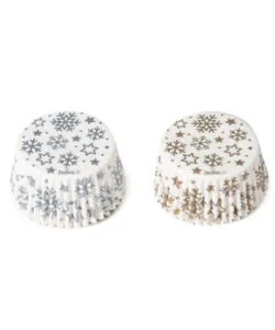 Alternative view of Baking Cups Gold & Silver Snowflakes 36 stuks