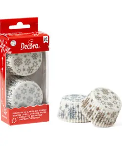 Baking Cups Gold & Silver Snowflakes 36 stuks