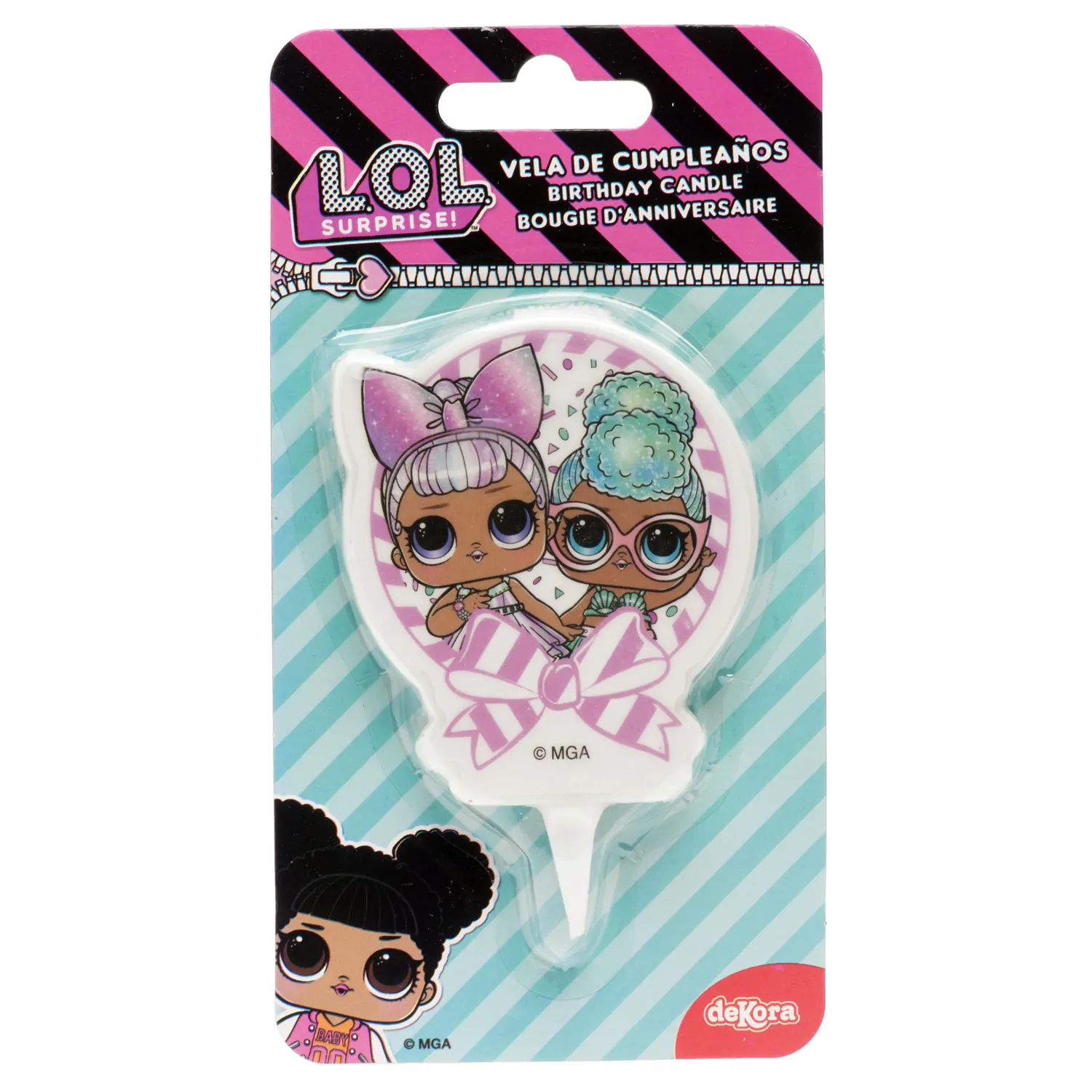 Lol surprise 2d kaars 7,5 cm bij cake, bake & love 6 Lol surprise 2d kaars 7,5 cm - afbeelding 2
