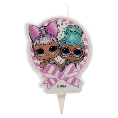 Lol surprise 2d kaars 7,5 cm