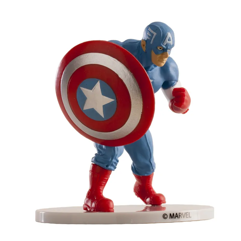 Captain america plastic taarttopper 9 cm bij cake, bake & love 6 Captain america plastic taarttopper 9 cm - afbeelding 2