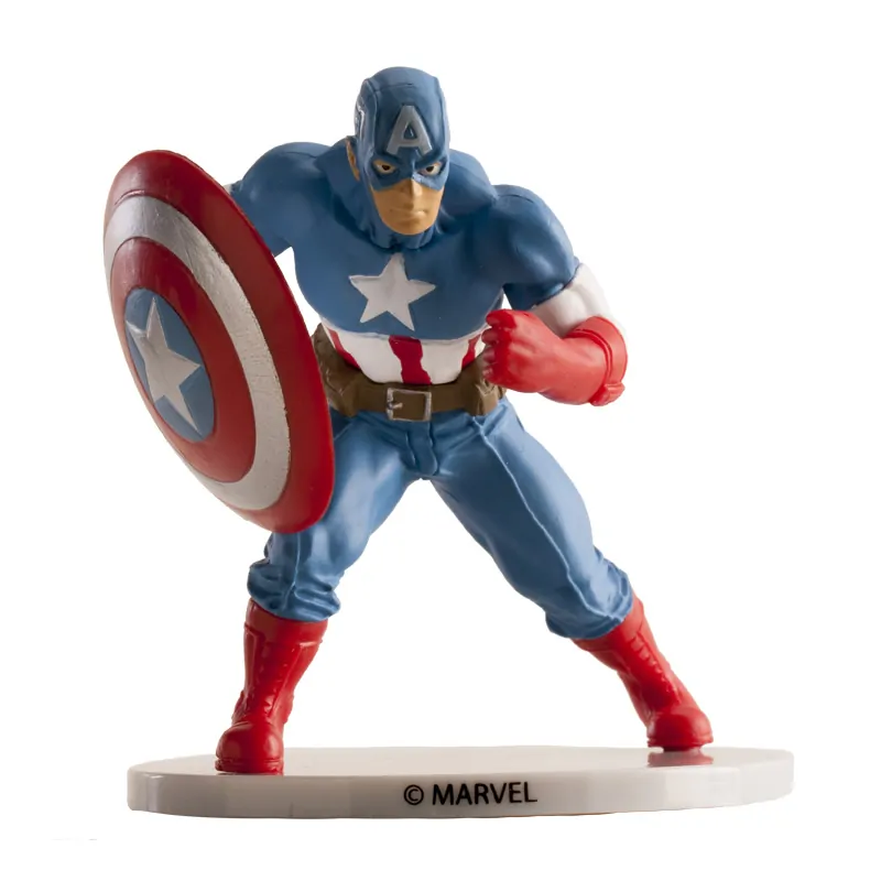 Captain america plastic taarttopper 9 cm bij cake, bake & love 5 Captain america plastic taarttopper 9 cm