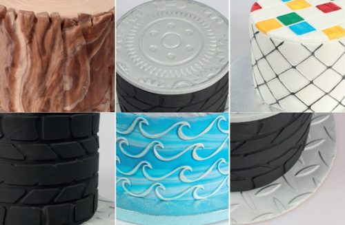 Cake star texture mats - outdoor adventure - 6 piece bij cake, bake & love 9