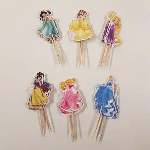 Prinsessen cupcake prikkers 24 stuks
