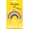 Scrapcooking caketopper regenboog met lichtjes bij cake, bake & love 3