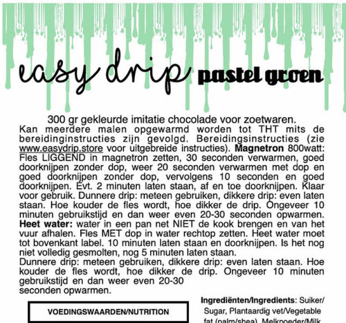 Easydrip pastel groen 300 gram bij cake, bake & love 5