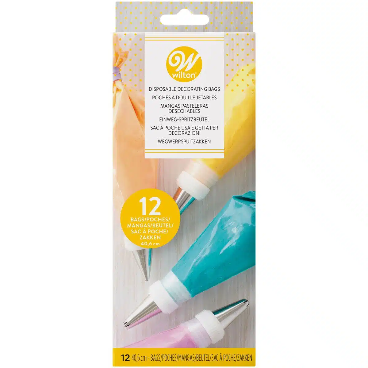 Wilton disposable decorating bags 40cm, pk/12 bij cake, bake & love 5 Wilton disposable decorating bags 40cm, pk/12