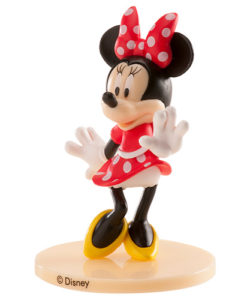 Minnie mouse plastic poppetje 7,5 cm rood jurkje bij cake, bake & love 7