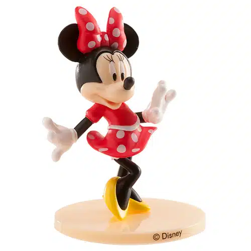 Minnie mouse plastic poppetje 7,5 cm rood jurkje bij cake, bake & love 5 Minnie mouse plastic poppetje 7,5 cm rood jurkje