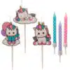 Dekora eenhoorn kaarsjes set bij cake, bake & love 1