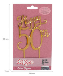 Dekora caketopper happy 50th bij cake, bake & love 13