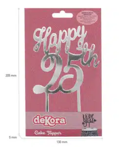 Dekora caketopper happy 25th bij cake, bake & love 7