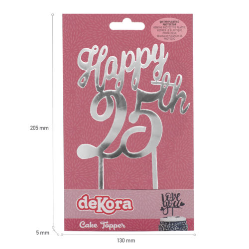 Dekora caketopper happy 25th bij cake, bake & love 6