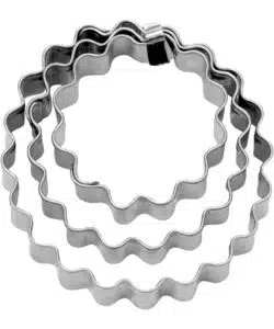 Städter Metaal Uitstekers Rond Gekarteld set/3 (3,5-5-6 cm)