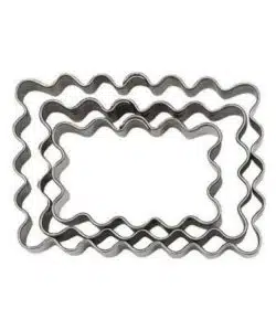 Städter Metaal Uitstekers Rechthoek Gekarteld set/3 (5-6-7 cm)