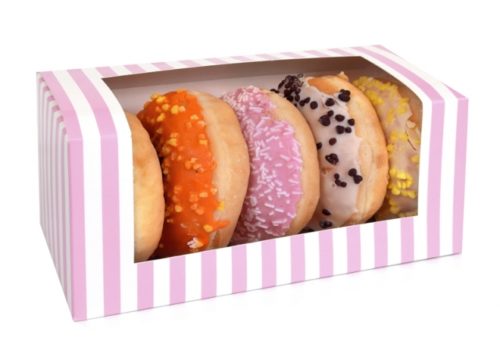 House of marie – donut doosje roze-wit gestreept bij cake, bake & love 5