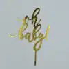 Caketopper oh baby! Goud bij cake, bake & love 1