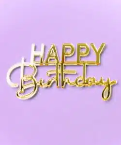 Caketopper Happy Birthday klein 5 stuks
