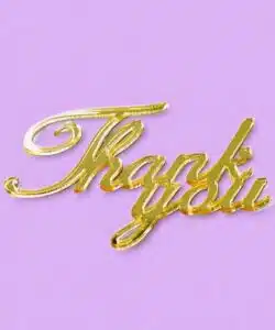 Caketopper Thank You klein 5 stuks