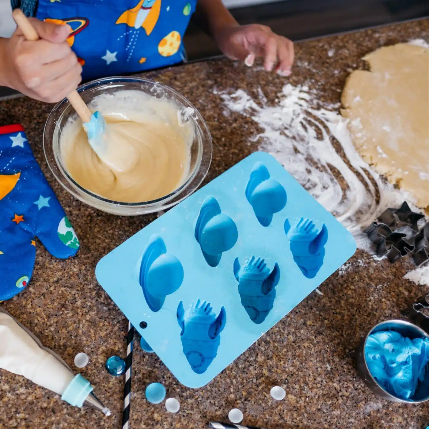 Space koekjes & cakejes bakpakket bij cake, bake & love 9 Space koekjes & cakejes bakpakket - afbeelding 5