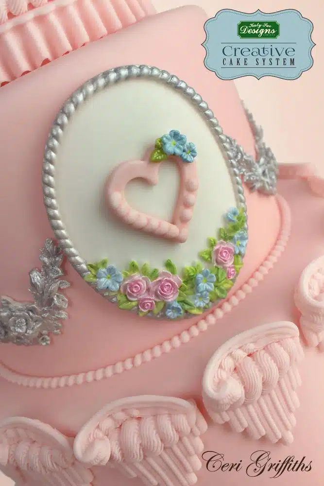 Katy sue designs - petite rose circle plaque bij cake, bake & love 8 Katy sue designs - petite rose circle plaque - afbeelding 4