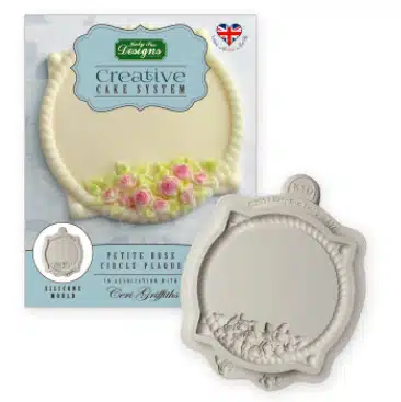 Katy sue designs - petite rose circle plaque bij cake, bake & love 5 Katy sue designs - petite rose circle plaque
