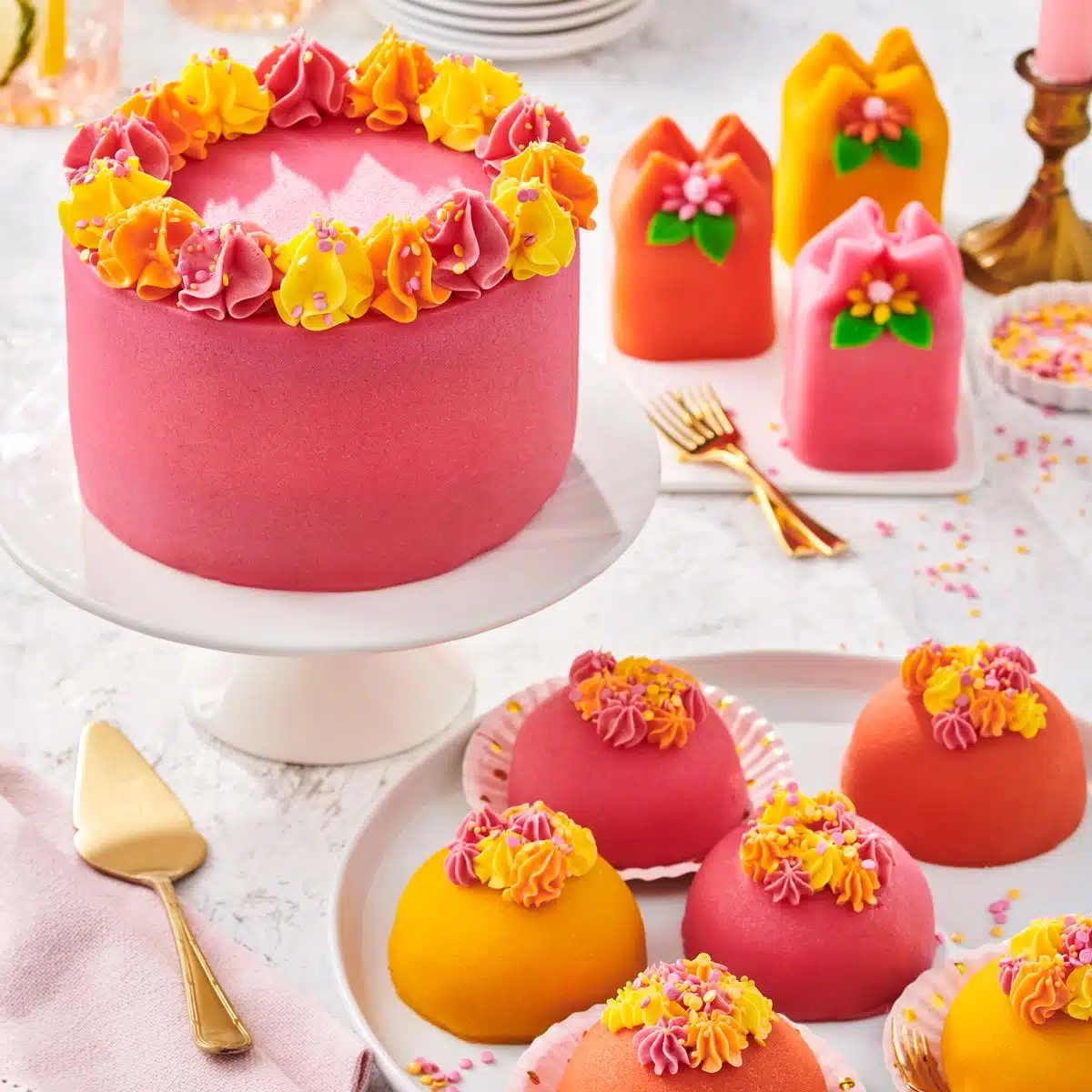 Funcakes marsepein sunset orange 250 g bij cake, bake & love 6 Funcakes marsepein sunset orange 250 g - afbeelding 2