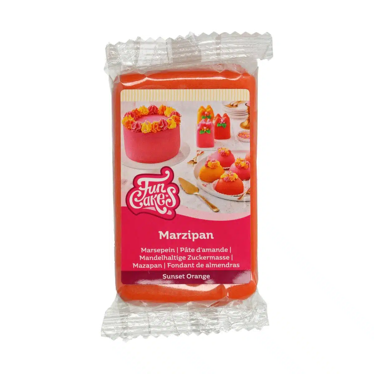 Funcakes marsepein sunset orange 250 g bij cake, bake & love 5 Funcakes marsepein sunset orange 250 g