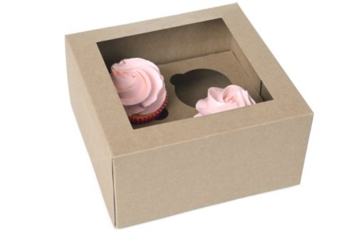 House of marie cupcake doos 4 kraft - 2 stuks bij cake, bake & love 5