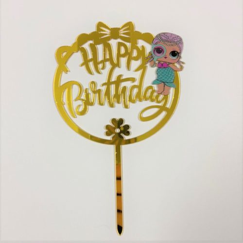 Caketopper lol surprise happy birthday goud bij cake, bake & love 5