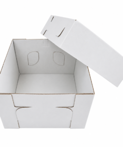Cake box – 25,5 x 25,5 x 30,5 cm met deksel met venster bij cake, bake & love 7 Cake box – 25,5 x 25,5 x 30,5 cm met deksel met venster - afbeelding 2
